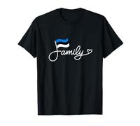 Familia Estonia - Bandera de Estonia Heritage Word Art Camiseta