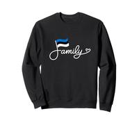 Familia Estonia - Bandera de Estonia Heritage Word Art Sudadera