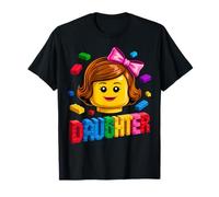Familia Hija Maestro Constructor Bloques De Ladrillo De Construcción Camiseta