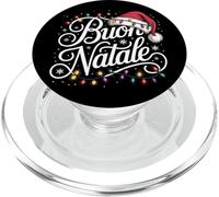 Familia Italiana Luces Navidad Rojo Santa Hat BUON Natale PopSockets PopGrip para MagSafe
