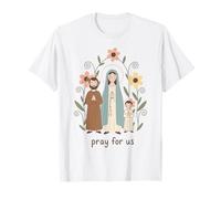 Familia Mary Joseph Niño Jesús Ore por Nosotros Católico Camiseta