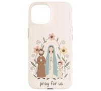 Familia Mary Joseph Niño Jesús Ore por Nosotros Católico Carcasa para iPhone 15