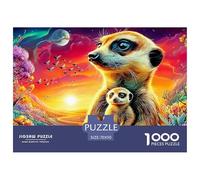 Familia Meerkat Juego De Puzzle En Familia Una Tormenta De Color Y Desafío - El Regalo Original Que Hará Inolvidable Tu Navidad, Recomendado para +14 70x50cm/1000pcs