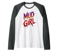 Familia MUD Girl Run Mudder Squad Mudding Sisters Meme Camiseta Manga Raglan