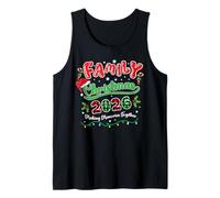 Familia Navidad 2026 Haciendo Recuerdos Xmas Plaid Matching Camiseta sin Mangas