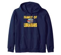 Familia Orgullosa Bibliotecarios Humor Libros Sudadera con Capucha