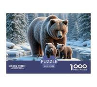 Familia Oso Invierno Cartón Bordes Lisos, Excelente Actividad En Interior para Juego Solo Y Tiempo En Familia 52x38cm/1000pcs