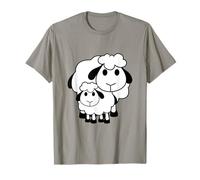 Familia Ovejas 2 Papá Mamá Madre Niño Amor Bebé Lindo Comic Camiseta