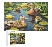 Familia Pato Puzzle 1000 Piezas Juguete Educativo Familiar Escena Pastoral 3D Rompecabezas para Niños A 14 Años Y Adultos Desafío Impossible DIY Creativo 1000 PCS
