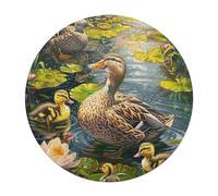 Familia Pato Puzzle Familiar Impossible 120 Piezas Animales Formas Irregulares Pastoral Scene Puzzle Niños Desafío para Aliviar El Estrés Antiestrés Interacción 120 PCS
