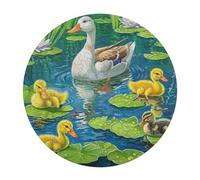 Familia Pato Rompecabezas para Adultos Y Niños 120 Piezas Animales Pastoral Scene Puzzle Niños Desafío para Aliviar El Estrés Antiestrés Juego Familiar Portátil 120 PCS