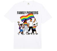 Familia Pioneros Arco Iris Amor Gay LGBTQ Orgullo Padres Mes L Comfort Colors Adult Heavyweight T-Shirt