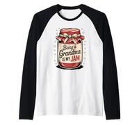 Familia Ser Abuela es mi Abuelo Divertido Camiseta Manga Raglan