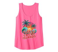 Familia TURCAS Islas Caicos Primo Vacaciones Surfing Vacay Camiseta sin Mangas
