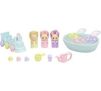 Familias Sylvanian - Set De Juguete Para Baño De Trillizos