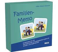 Familien-Memo: 30 Bildpaare für die therapeutische und pädagogische Arbeit mit Kindern und Jugendlichen. Mit 16-seitigem Booklet in stabiler Box, Kartenformat 6,5 x 6,5 cm.