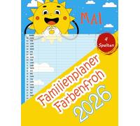 Familienplaner 2026 4 Spalten: Terminplaner 2026 - Der praktische All-in-One Kalender für ein stressfreies Jahr-Monatskalender für 12 Monate von Januar bis Dezember 2026