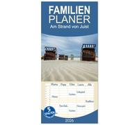 Familienplaner 2026 - Am Strand von Juist mit 5 Spalten (Wandkalender, 21 x 45 cm) CALVENDO: Ein Juistrausch Kalender