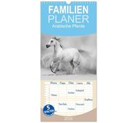 Familienplaner 2026 - Arabische Pferde mit 5 Spalten (Wandkalender, 21 x 45 cm) CALVENDO: Die edlen Pferde des Orients