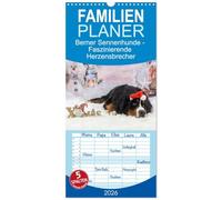 Familienplaner 2026 - Berner Sennenhunde - Faszinierende Herzensbrecher mit 5 Spalten (Wandkalender, 21 x 45 cm) CALVENDO: Eine Rasse, die jeden in ihren Bann zieht!