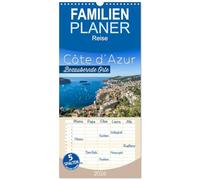Familienplaner 2026 - CÔTE D'AZUR Bezaubernde Orte mit 5 Spalten (Wandkalender, 21 x 45 cm) CALVENDO: Impressionen aus Südfrankreich und Monaco
