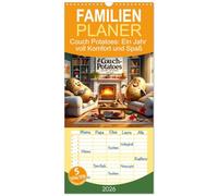 Familienplaner 2026 - Couch Potatoes: Ein Jahr voll Komfort und Spaß mit 5 Spalten (Wandkalender, 21 x 45 cm) CALVENDO: Jahresfreude mit KI-Kartoffeln.