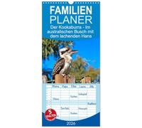 Familienplaner 2026 - Der Kookaburra - Im australischen Busch mit dem lachenden Hans mit 5 Spalten (Wandkalender, 21 x 45 cm) CALVENDO: KI-generierte Einblicke in das Kookaburra-Leben im Outback