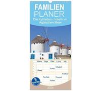 Familienplaner 2026 - Die Kykladen - Inseln im Ägäischen Meer mit 5 Spalten (Wandkalender, 21 x 45 cm) CALVENDO: Die Kykladen, Badestrände, Kultur und Sonne pur.