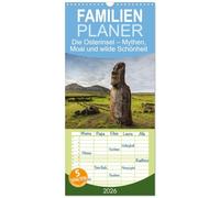 Familienplaner 2026 - Die Osterinsel - Mythen, Moai und wilde Schönheit mit 5 Spalten (Wandkalender, 21 x 45 cm) CALVENDO: Magische Inselwildnis und Moai im Pazifik