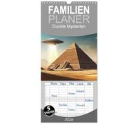 Familienplaner 2026 - Dunkle Mysterien mit 5 Spalten (Wandkalender, 21 x 45 cm) CALVENDO: Entdecken Sie die verborgenen Geheimnisse und düsteren Mysterien unserer Welt.