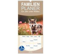 Familienplaner 2026 - Ein Jahr unter Wölfen mit 5 Spalten (Wandkalender, 21 x 45 cm) CALVENDO: Geliebt und gehasst - zauberhafte Portraits der schlauen Jäger