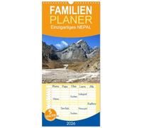 Familienplaner 2026 - Einzigartiges NEPAL mit 5 Spalten (Wandkalender, 21 x 45 cm) CALVENDO: Bilder von grandiosen Bergen des Himalaya und einer großartigen Architektur.