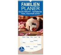 Familienplaner 2026 - GUTE NACHT - Schlafende Tiere, traumhaft schön mit 5 Spalten (Wandkalender, 21 x 45 cm) CALVENDO: Schlafende Tiere und süße ... Harmonie und eine Portion Ruhe.