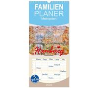 Familienplaner 2026 - Hamburg - malerische Metropole mit 5 Spalten (Wandkalender, 21 x 45 cm) CALVENDO: Hamburg, bezaubernde Stadt an der Elbe.