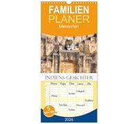Familienplaner 2026 - Indiens Gesichter mit 5 Spalten (Wandkalender, 21 x 45 cm) CALVENDO: Die Menschen Indiens erzählen mit ihren Gesichtern die Geschichte ihres Landes.
