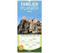 Familienplaner 2026 - Ischia mit 5 Spalten (Wandkalender, 21 x 45 cm) CALVENDO: Ischia - die grüne Insel im Golf von Neapel