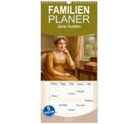 Familienplaner 2026 - Jane Austen mit 5 Spalten (Wandkalender, 21 x 45 cm) CALVENDO: Ein Jahr voller Eleganz und Literatur