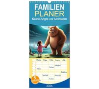 Familienplaner 2026 - Keine Angst vor Monstern mit 5 Spalten (Wandkalender, 21 x 45 cm) CALVENDO: Lustige Monster fürs Kinderzimmer