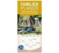 Familienplaner 2026 - Lesen ist eine Reise durch Zeit und Raum mit 5 Spalten (Wandkalender, 21 x 45 cm) CALVENDO: Wenn beim Lesen Gedanken Formen annehmen