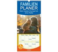 Familienplaner 2026 - Mein bester Kumpel ist eine Ratte mit 5 Spalten (Wandkalender, 21 x 45 cm) CALVENDO: Rattenzauber: Momente der Liebe mit kleinen Nagerfreunden