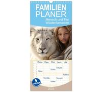 Familienplaner 2026 - Mensch und Tier - Wüstenfantasien mit 5 Spalten (Wandkalender, 21 x 45 cm) CALVENDO: Tierische Freundschaften in der Wüste