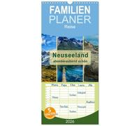 Familienplaner 2026 - Neuseeland - atemberaubend schön mit 5 Spalten (Wandkalender, 21 x 45 cm) CALVENDO: Neuseeland, ein beindruckendes Land, in dem ... zu finden ist und das auf kleinstem Raum.
