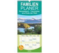 Familienplaner 2026 - Neuseeland - Traumreise ans Ende der Welt mit 5 Spalten (Wandkalender, 21 x 45 cm) CALVENDO: Eine Reise zu den schönsten Orten auf der Süd- und Nordinsel Neuseelands