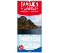 Familienplaner 2026 - Norwegen - Hurtigruten mit 5 Spalten (Wandkalender, 21 x 45 cm) CALVENDO: Mit dem Postschiff entlang Norwegens Küste