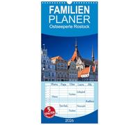 Familienplaner 2026 - Ostseeperle Rostock mit 5 Spalten (Wandkalender, 21 x 45 cm) CALVENDO: Rostock - Auferstanden wie Phönix aus der Asche