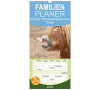 Familienplaner 2026 - Ponys. Herzensbrecher mit Grips mit 5 Spalten (Wandkalender, 21 x 45 cm) CALVENDO: Süße Frechdachse mit Löwenherz
