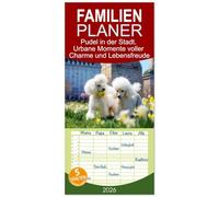 Familienplaner 2026 - Pudel in der Stadt. Urbane Momente voller Charme und Lebensfreude mit 5 Spalten (Wandkalender, 21 x 45 cm) CALVENDO: Das urbane ... fröhlichen Hunden in tollen Illustrationen
