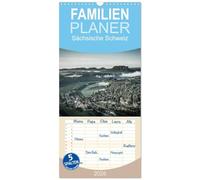 Familienplaner 2026 - Sächsische Schweiz mit 5 Spalten (Wandkalender, 21 x 45 cm) CALVENDO: Traumhafte Landschaft im Elbsandsteingebirge, ein Kalender mit Fotografien wie aus einem alten Fotoalbum