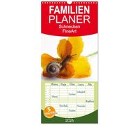 Familienplaner 2026 - Schnecken FineArt mit 5 Spalten (Wandkalender, 21 x 45 cm) CALVENDO: Ihre kleinen Häuser sind immer dabei, tolle Akrobaten sind ... filigrane Schnecken Fotografie rund ums Jahr