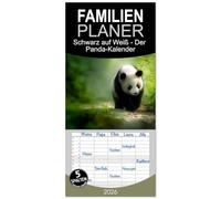 Familienplaner 2026 - Schwarz auf Weiß - Der Panda-Kalender mit 5 Spalten (Wandkalender, 21 x 45 cm) CALVENDO: "Pandas im Glück" - Ein Jahr zwischen Bambus und Behaglichkeit!